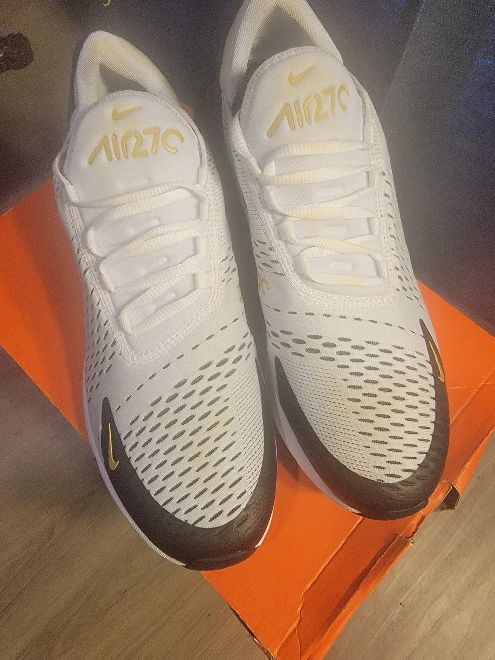 Nike Air Max 270 White Black Gold